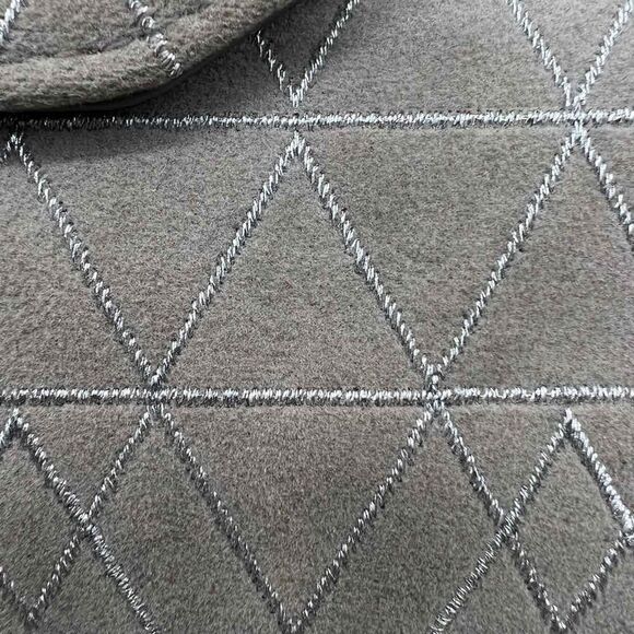 Stella & Dot Gray with Silver Geometric Print and Resin Crystal Clutch - Picture 7 of 7